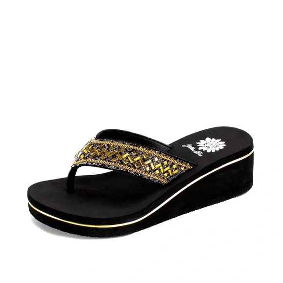 YELLOW BOX FLIP FLOP SRIDA COLOR MET MULTI NEW IN BOX MEDIUM WIDTH